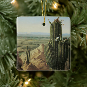 Ornamento De Cerâmica Vista da Montanha Maricopa perto do Rio Gila por P