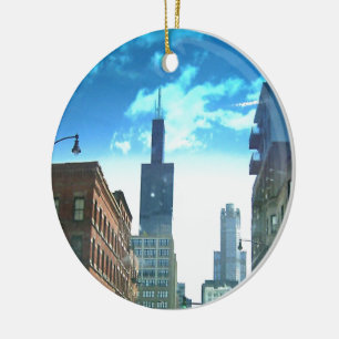Ornamento De Cerâmica Vista da Willis Tower