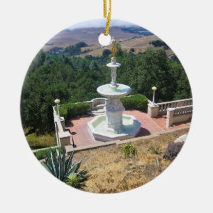 Ornamento De Cerâmica Vista do Castelo de Hearst, San Simeon, Califórni