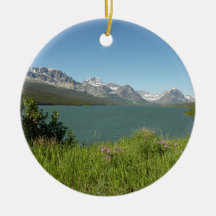 Vista do Lago Swiftcurrent no Parque Nacional Glac