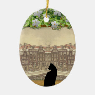 Ornamento De Cerâmica Vista Holandesa antiga