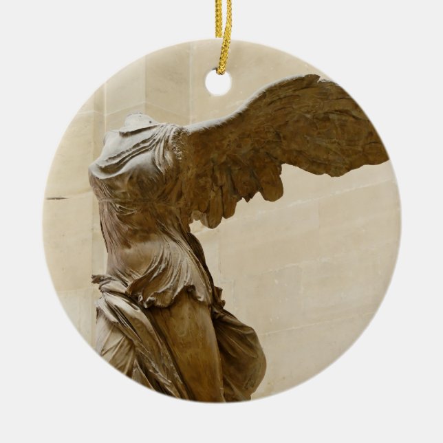 Ornamento De Cerâmica Vitória voada de Samothrace (Frente)