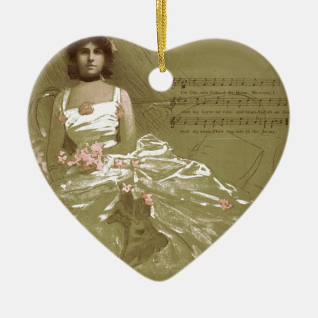 Ornamento De Cerâmica vitorioso musical (Frente)