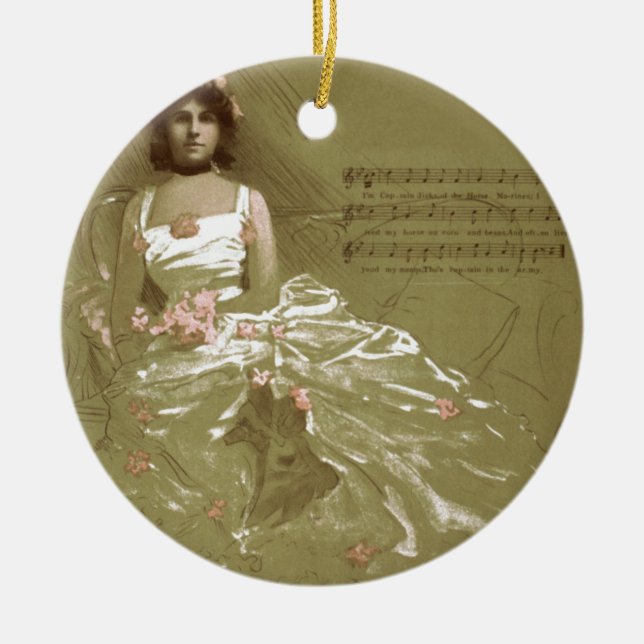 Ornamento De Cerâmica vitorioso musical (Frente)