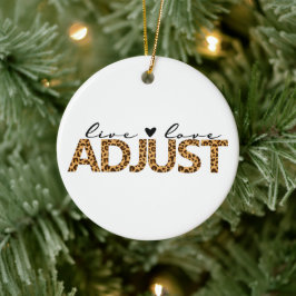 Ornamento De Cerâmica Viva Ame Ajuste, Presente de Natal Quiropraxia, 