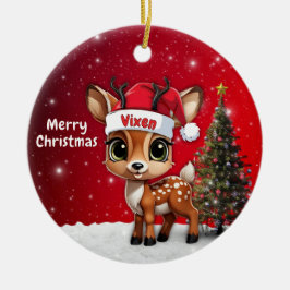 Ornamento De Cerâmica Vixença Cerveja Deer, Fawn, Doe, Rena🦌 🎄