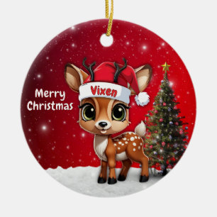 Ornamento De Cerâmica Vixença Cerveja Deer, Fawn, Doe, Rena🦌 🎄