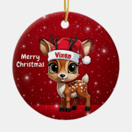 Ornamento De Cerâmica Vixeno Bebê Cervo, Cervo Jovem, Cerva, Rena🦌 🎄
