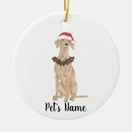 Ornamento De Cerâmica Vizsla Personalizada