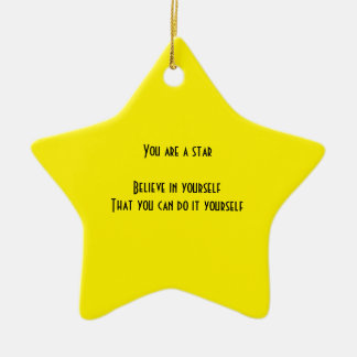 Ornamento De Cerâmica Você é uma estrela
