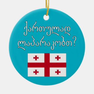Ornamento De Cerâmica Você fala georgiano? em georgiano. Sinalizador
