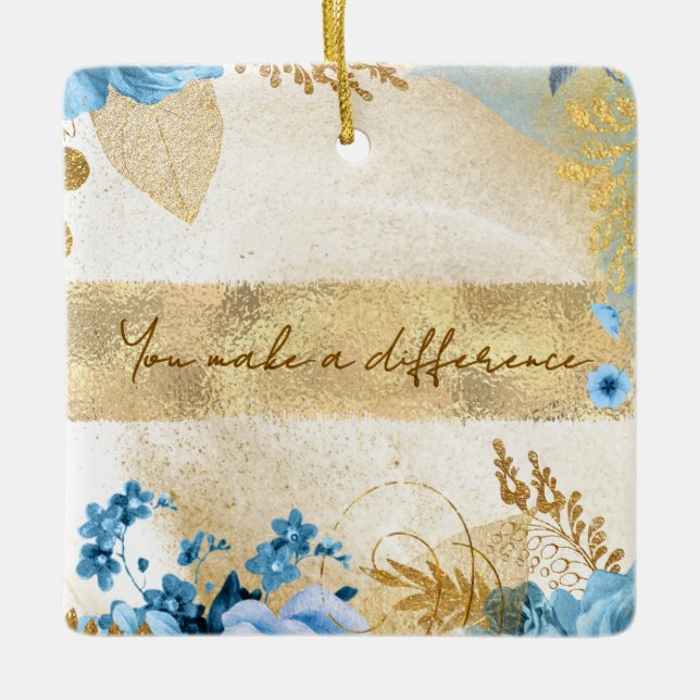 Ornamento De Cerâmica Você faz a diferença (Frente)