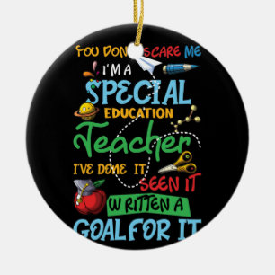 Ornamento De Cerâmica Você não me assusta Eu sou um professor de educa