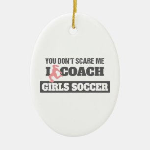 Ornamento De Cerâmica Você não me assusta, eu treino futebol feminino