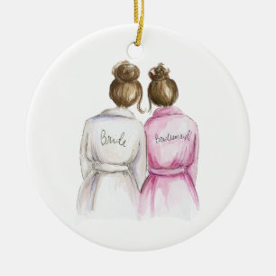 Ornamento De Cerâmica Você será meu BM? Empregada doméstica do bolo do