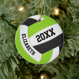 Ornamento De Cerâmica vôlei branca-limão-branca