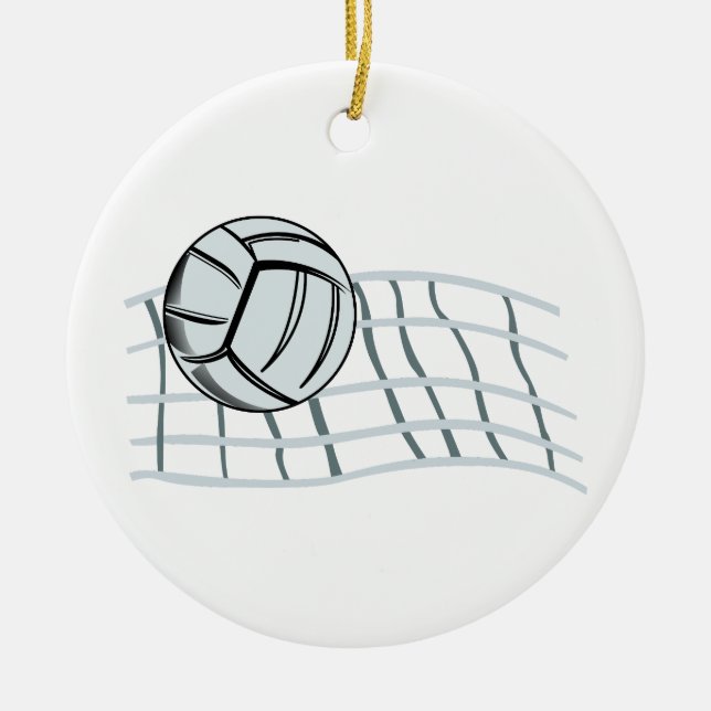 Ornamento De Cerâmica Voleibol (Frente)