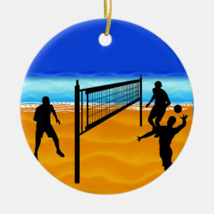 Ornamento De Cerâmica Voleibol de praia