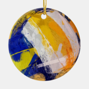 Ornamento De Cerâmica Voleibol de praia da arte abstracta