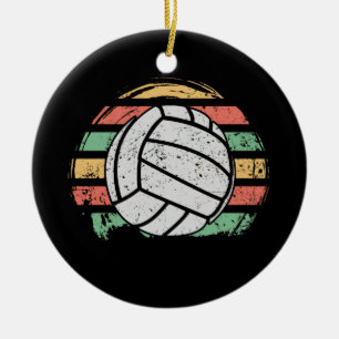 Ornamento De Cerâmica Voleibol de Retro Vintage