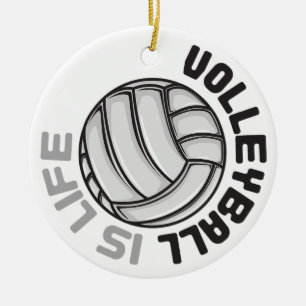 Ornamento De Cerâmica Voleibol é a vida