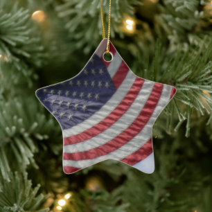 Ornamento De Cerâmica Vôo da bandeira dos Estados Unidos