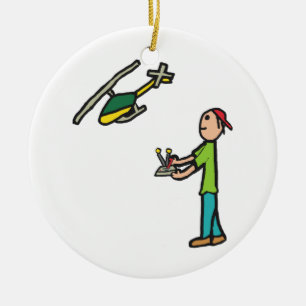 Ornamento De Cerâmica Voo do Helicóptero Modelo RC