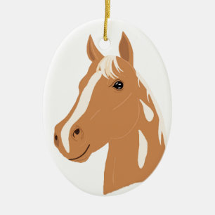 Ornamento De Cerâmica Voo Vermelho do Cavalo Feliz