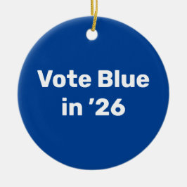 Ornamento De Cerâmica Vote Blue em 2026