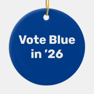 Ornamento De Cerâmica Vote Blue em 2026
