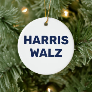 Ornamento De Cerâmica Vote Harris Walz 2024