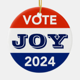 Ornamento De Cerâmica Vote Joy 2024 Harris Walz