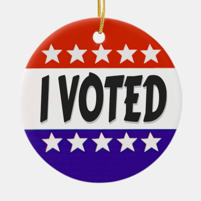 Ornamento De Cerâmica Votei (Frente)