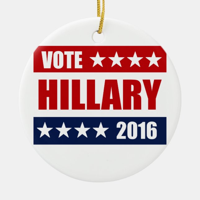 Ornamento De Cerâmica VOTO HILLARY 2016.png (Frente)