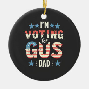 Ornamento De Cerâmica Voto para a eleição de Gus Pai Harris Walz