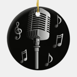 Ornamento De Cerâmica Voz análoga da gravação da música do vintage do