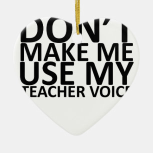 Ornamento De Cerâmica Voz Shirt.png do professor