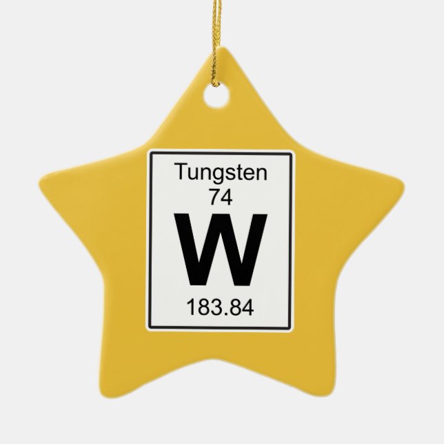 Ornamento De Cerâmica W - Tungstênio (Frente)