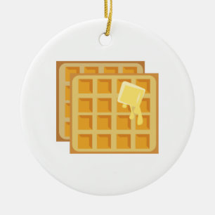 Ornamento De Cerâmica Waffles amanteigados
