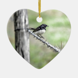 ORNAMENTO DE CERÂMICA WAGTAIL QUEENSLAND AUSTRÁLIA DE WILLIE