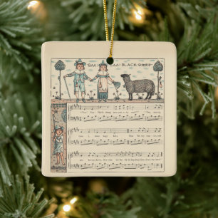 Ornamento De Cerâmica Walter Crane Baa Baa Ovelha Negra Rima Infantil