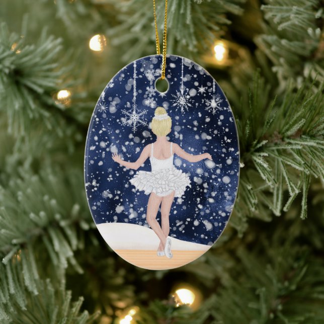 Ornamento De Cerâmica Waltz de Snowflakes Nutcracker Balé Natal (Árvore)