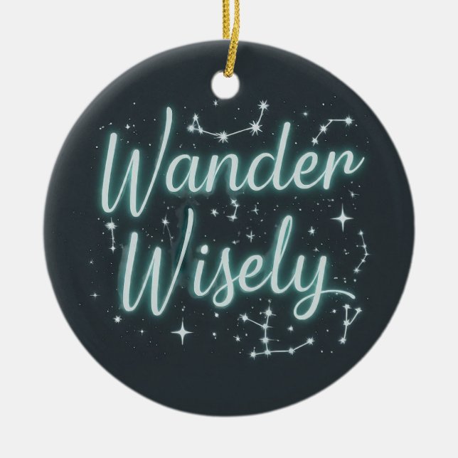 Ornamento De Cerâmica Wander Wisely (Frente)