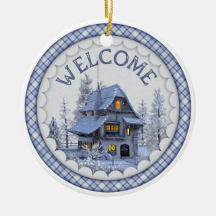 Ornamento De Cerâmica Warm Winter Welcome