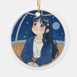Ornamento De Cerâmica Watching the stars at the planetarium