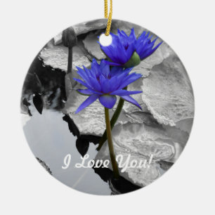 Ornamento De Cerâmica Water Lily Adora Ornament "I Love You"