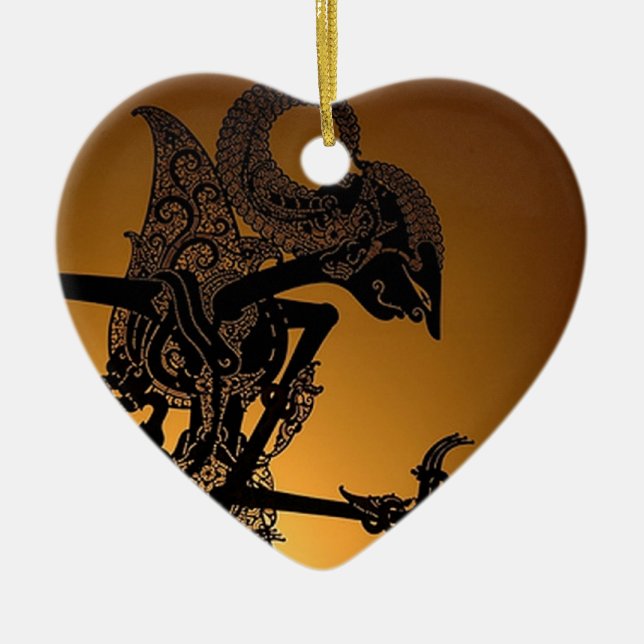 Ornamento De Cerâmica Wayang (Frente)