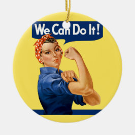 Ornamento De Cerâmica We Can Do It! Rosie the Riveter