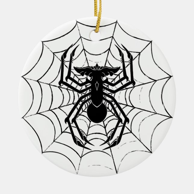 Ornamento De Cerâmica Web do SpiderGremlin (Frente)