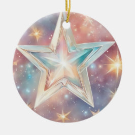 Ornamento De Cerâmica Weihnachtstern pastell